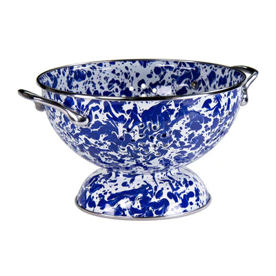 Golden Rabbit Cobalt blue Swirl medium colander CB27