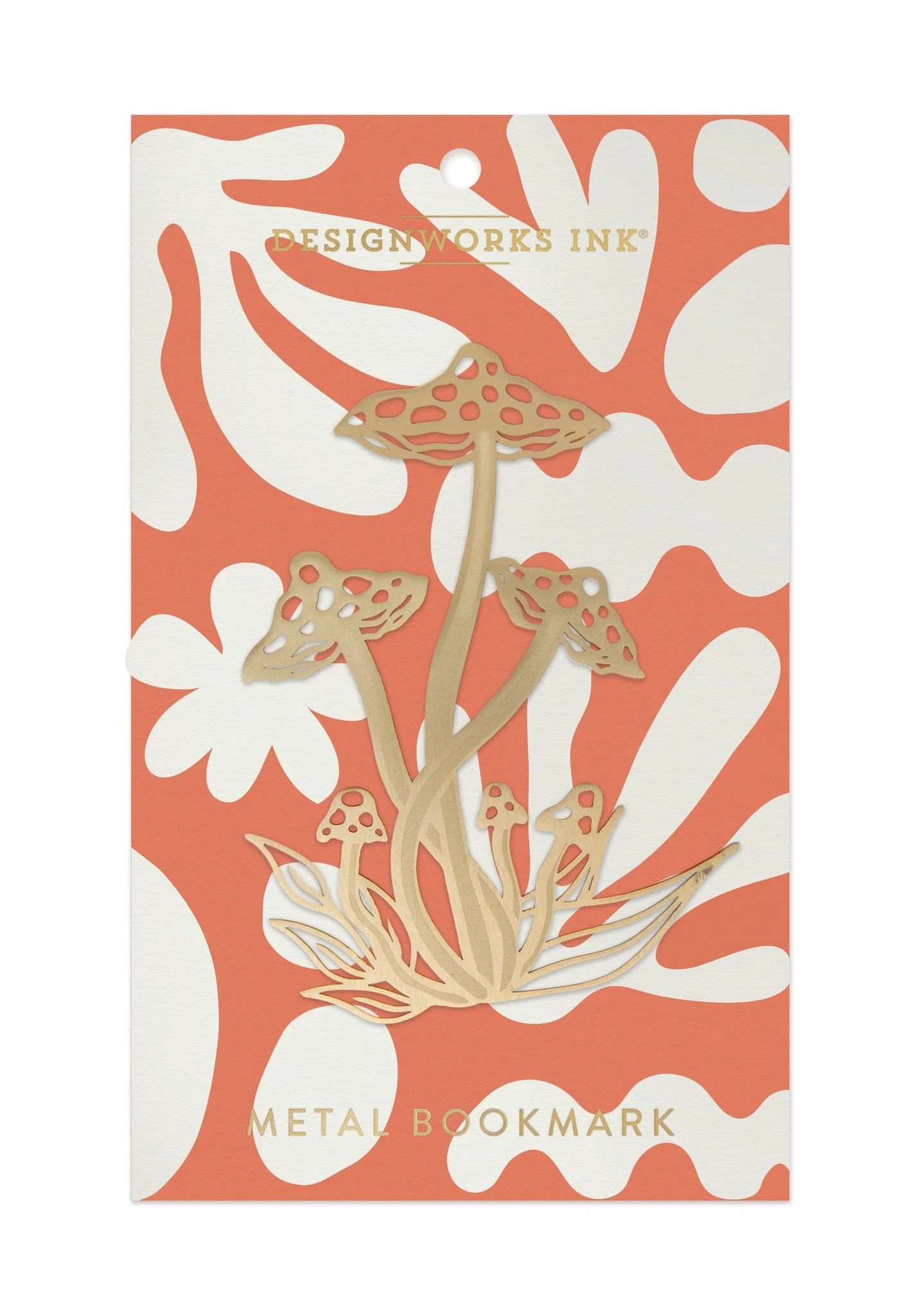 Designworks brass bookmark mushroom