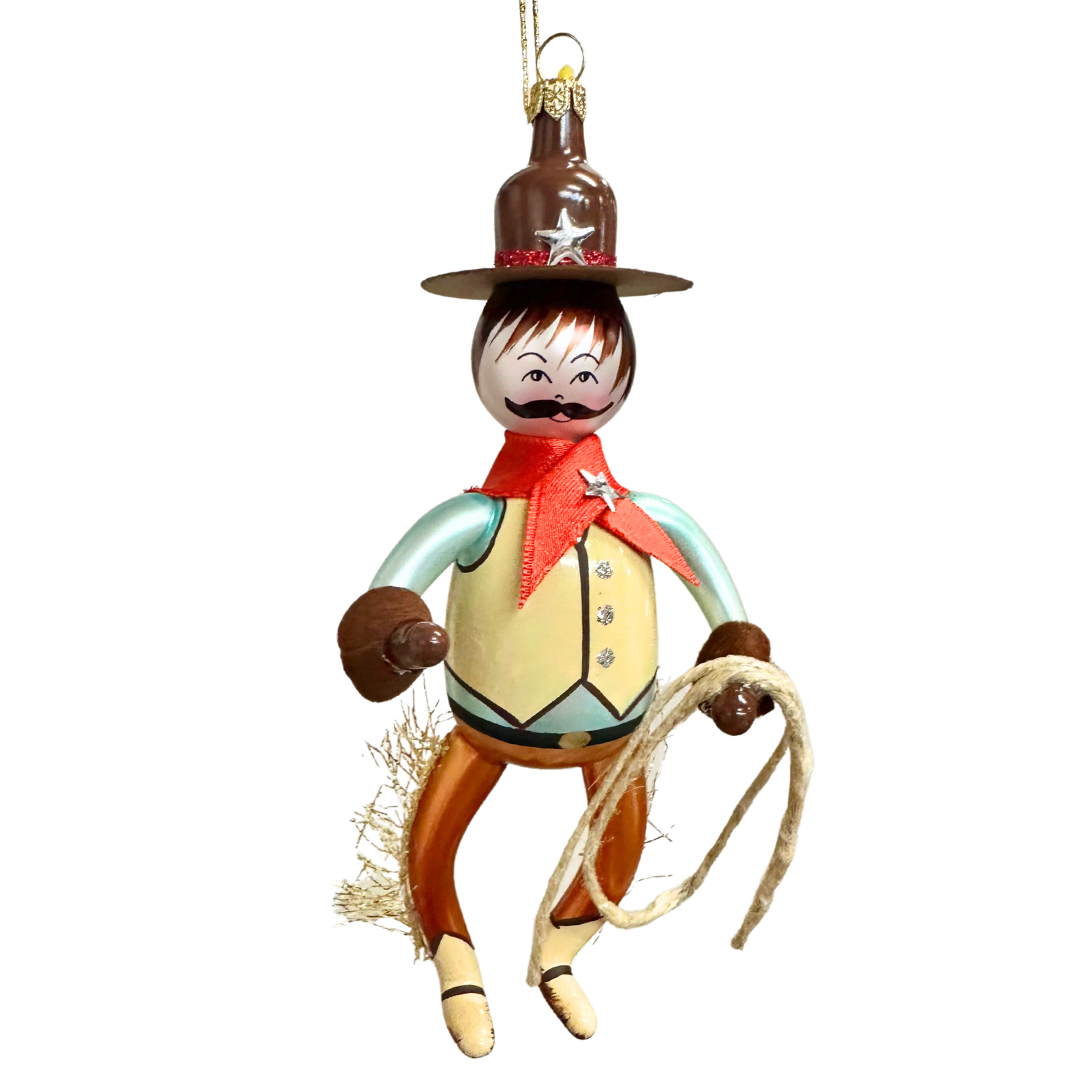 Soffieria De Carlini Sheriff Italian glass Christmas ornament