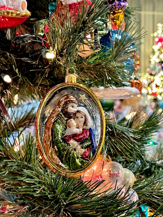 Holy Family Medallion Ornament
