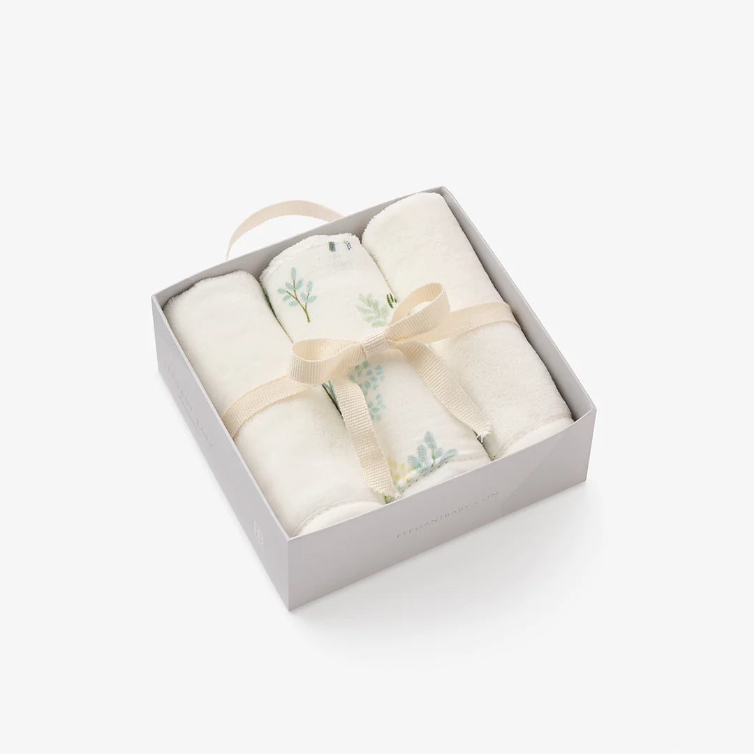Elegant Baby Treehouse Forest Organic Muslin Washcloths set of 3