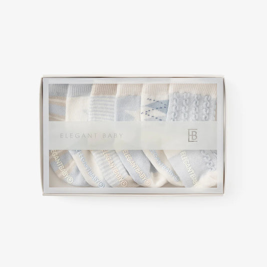 Elegant Baby Classic Blue Socks pack of 6