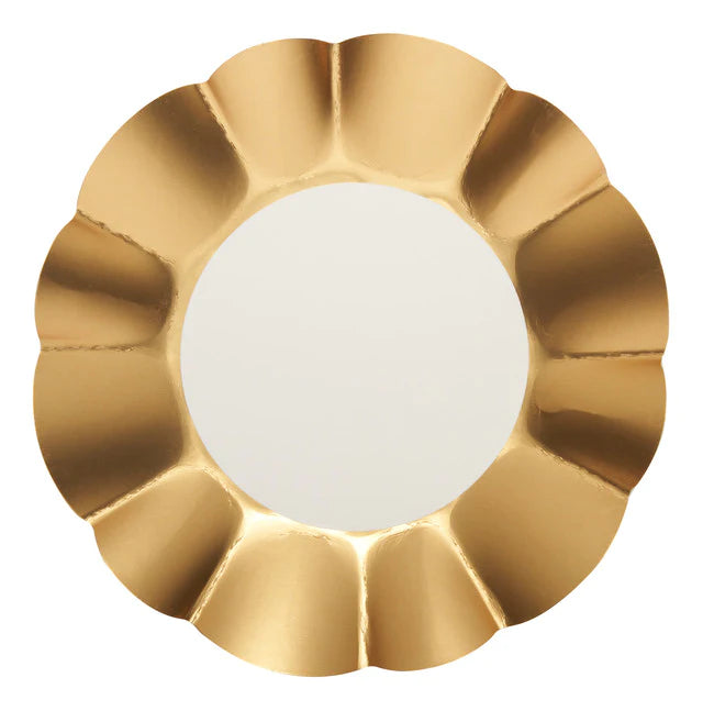 Sophistiplate Appetizer / Dessert Bowl Gold & White 8 Pack
