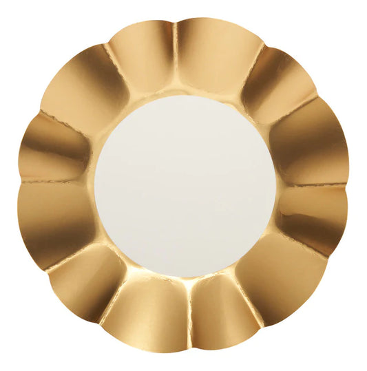 Sophistiplate Appetizer / Dessert Bowl Gold & White 8 Pack