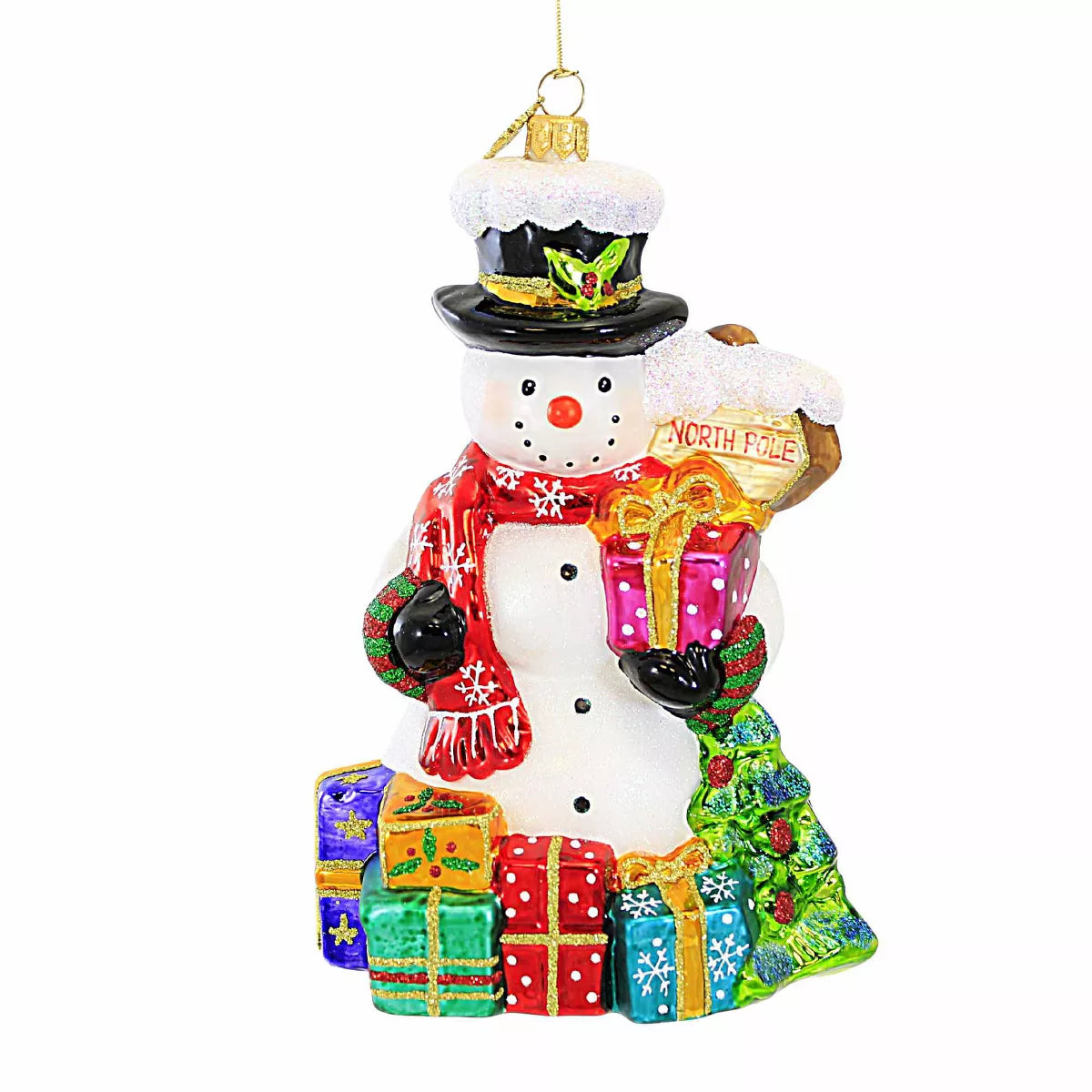 Huras Family Snowman Needs a Lift Christmas Ornament