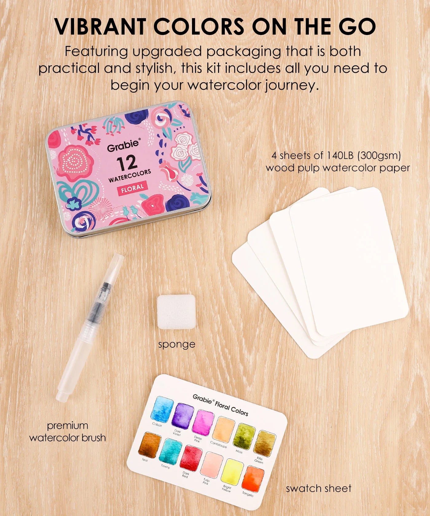 Watercolor Pocket Set Floral Colors