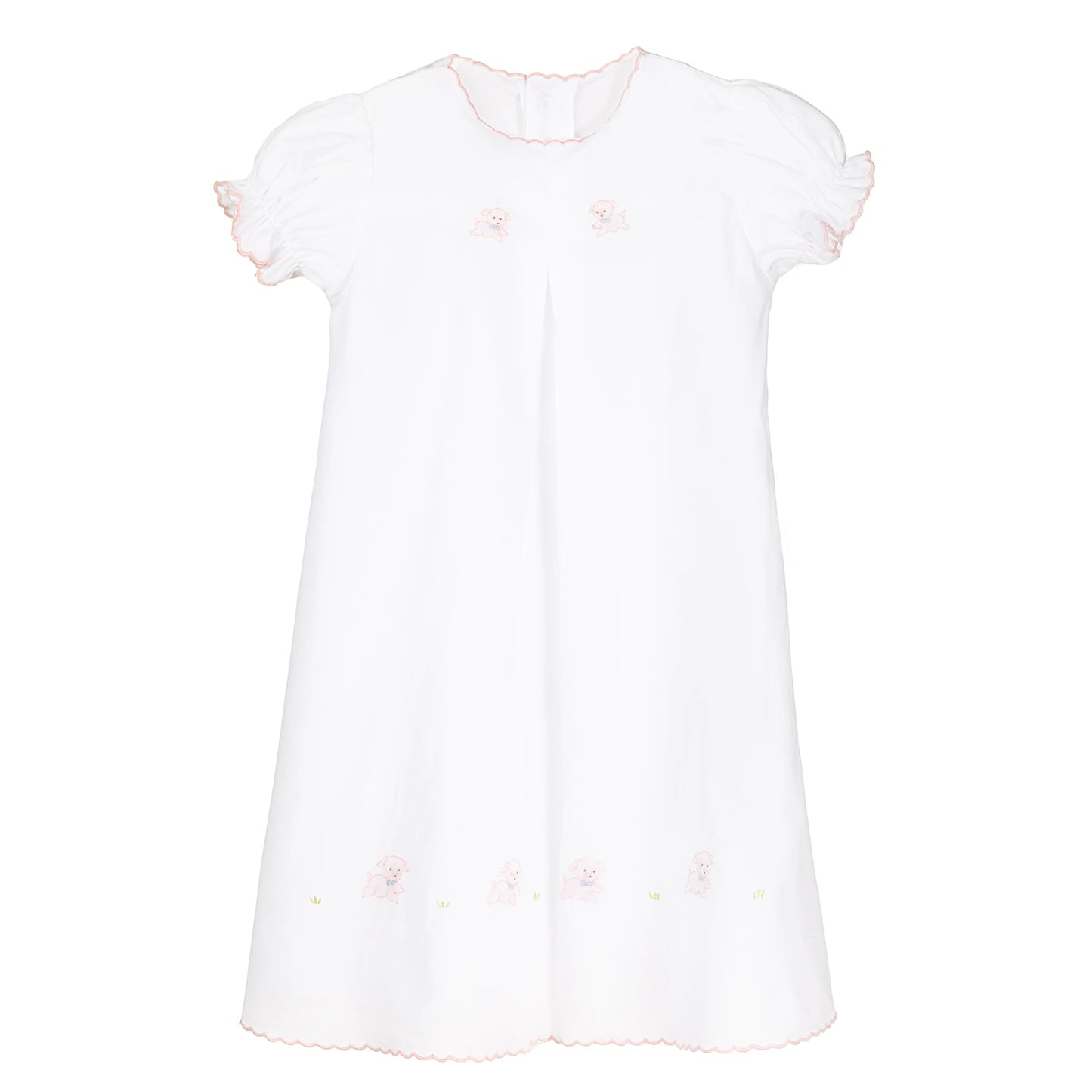 Lenora baby puppy cotton day gown light pink