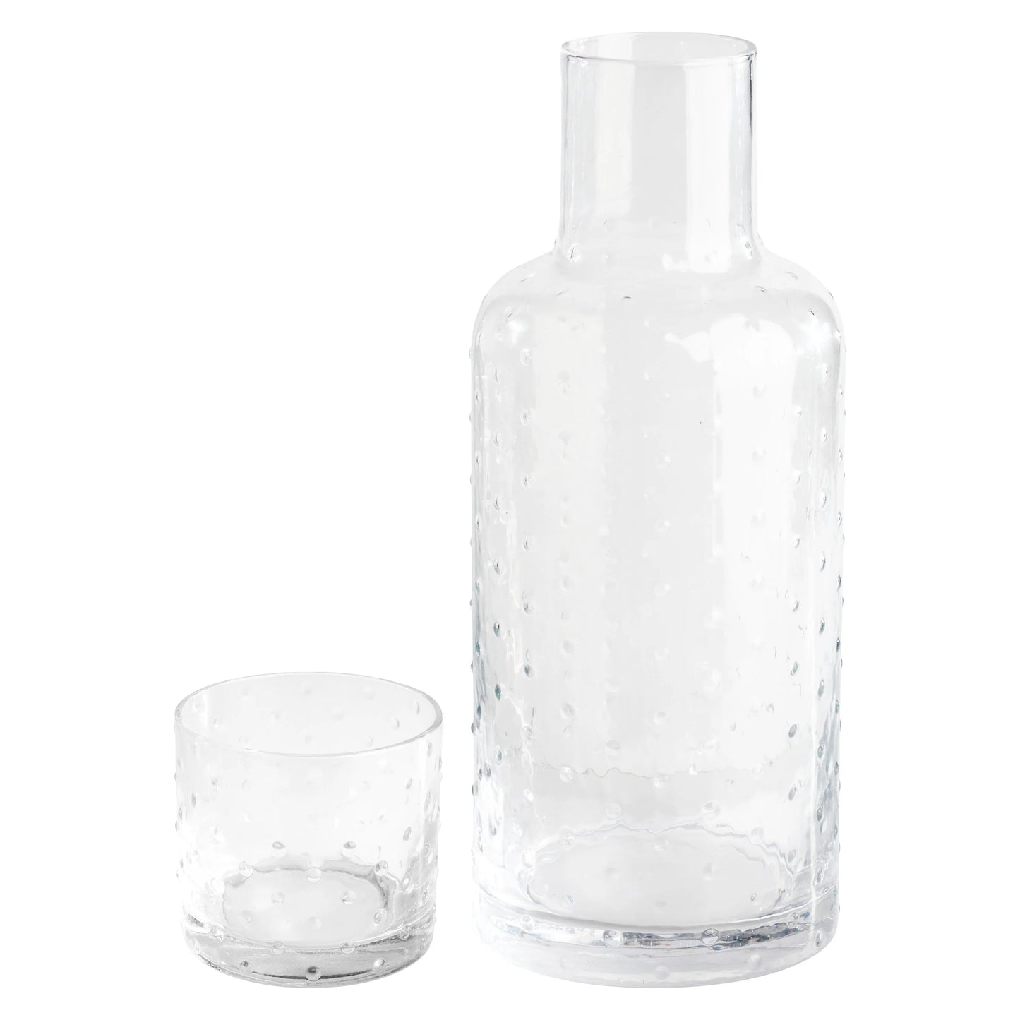 Karma Mercer Hobnail Decanter and Glass drinkware