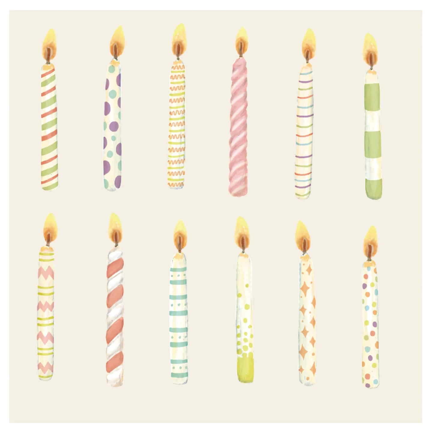 Hester and Cook Birthday Candles Cocktail Napkins