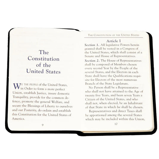 Mini United States Constitution - Red Leather