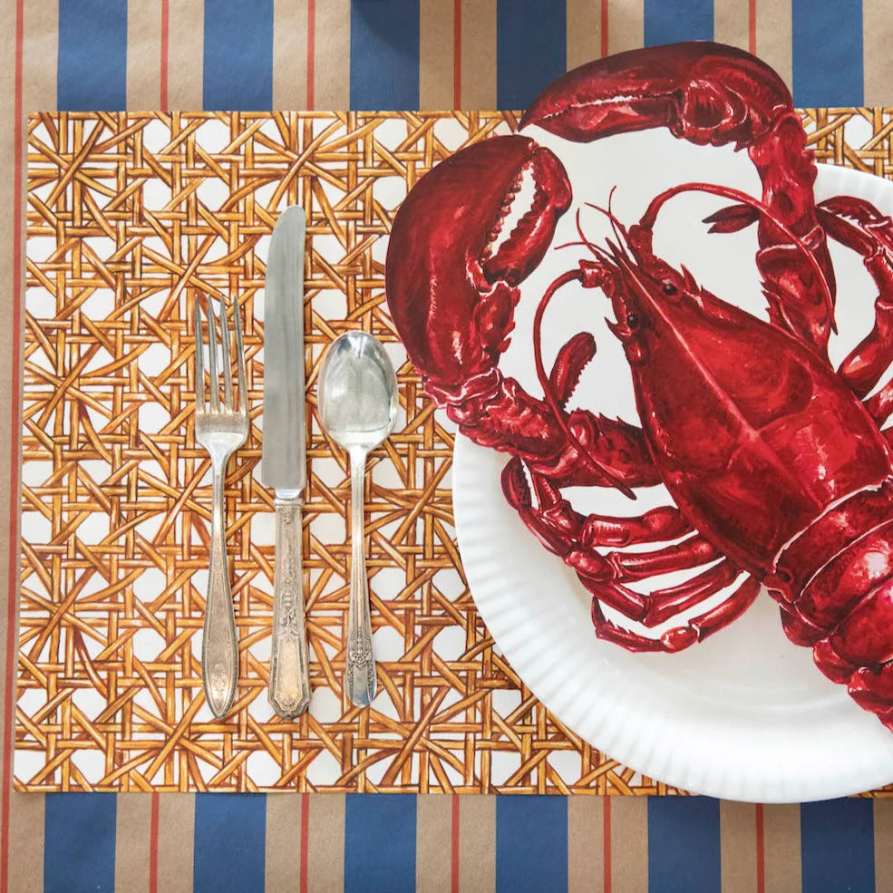 Hester & Cook Rattan Weave Paper Placemats