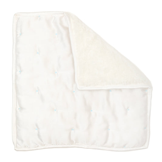 White hooded towel on a white background