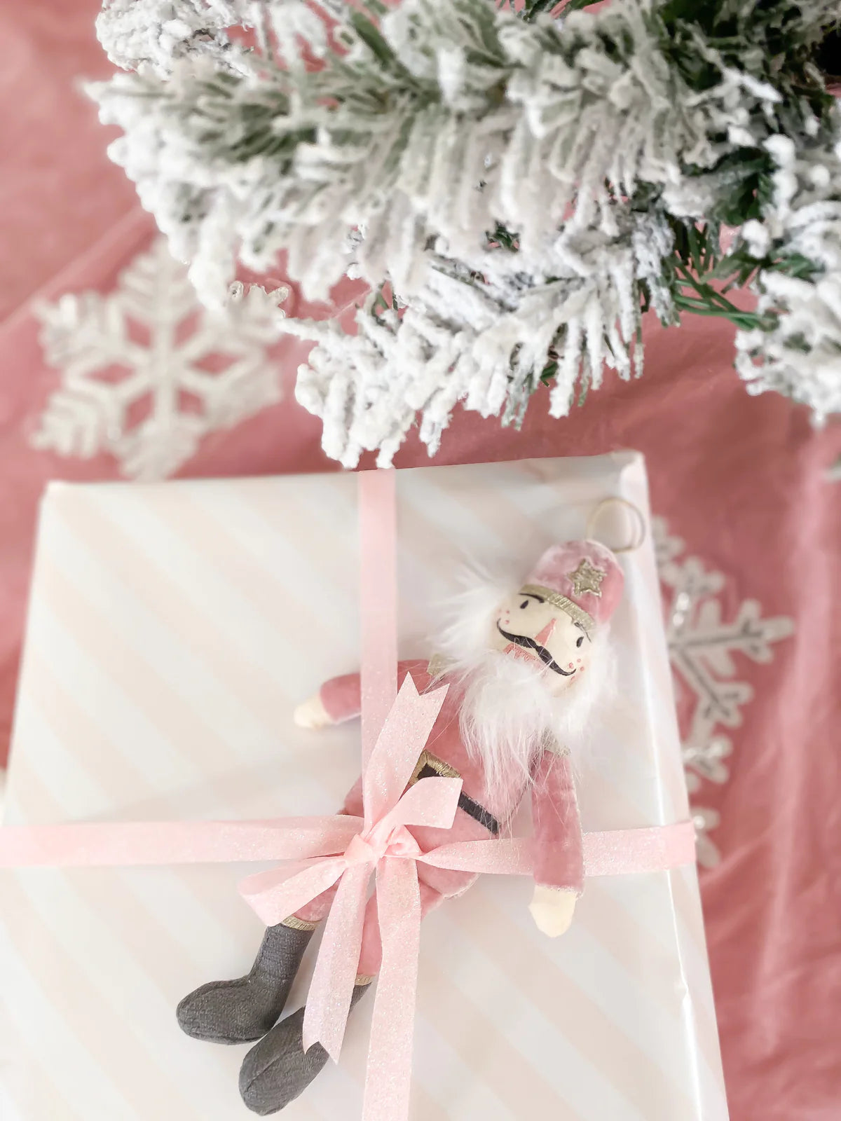 Plush Pink Nutcracker Ornament Mon Ami Designs Christmas