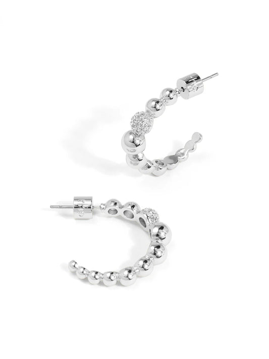 Pave Orbit Hoop Earring