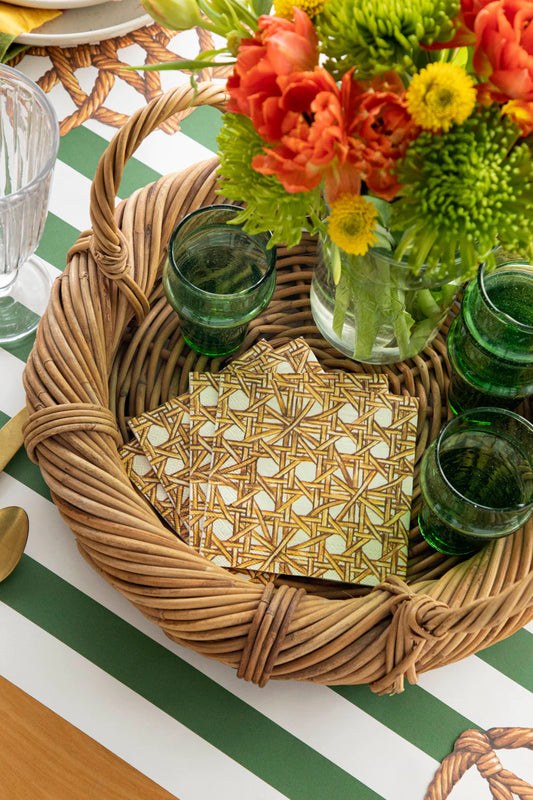 Hester & Cook Rattan Weave Paper Cocktail Napkins