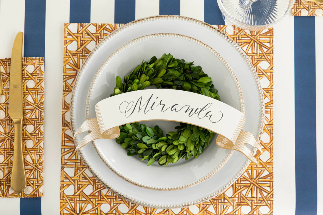 Hester & Cook Rattan Weave Paper Placemats