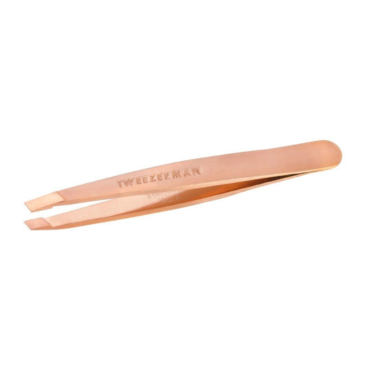 Tweezerman Rose Gold Mini Slant Tweezers Making Tweezing Easier and Convenient