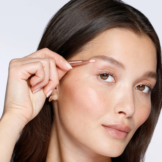 Tweezerman Rose Gold Mini Slant Tweezers Making Tweezing Easier and Convenient