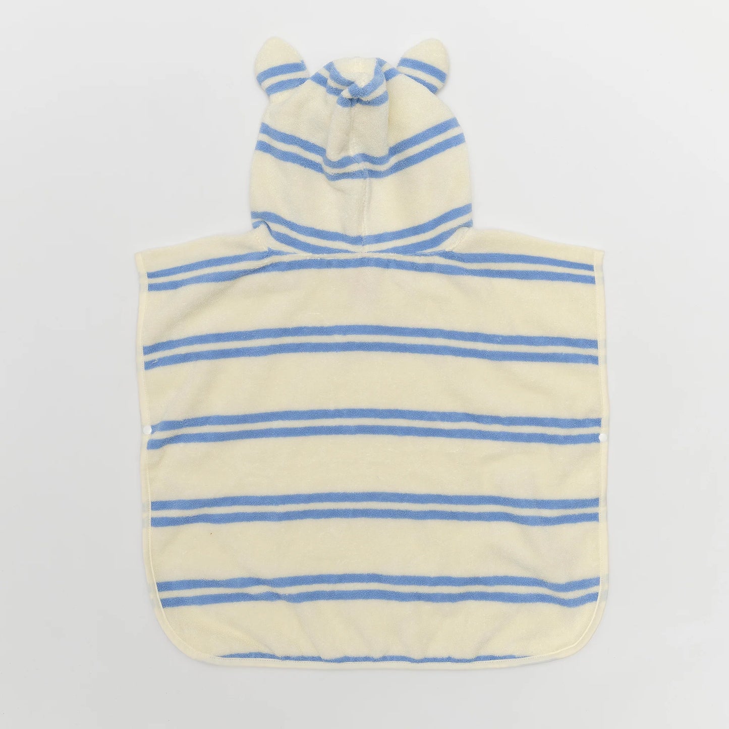 Kids Hooded Towel Sid the Seagull Blue Stripe