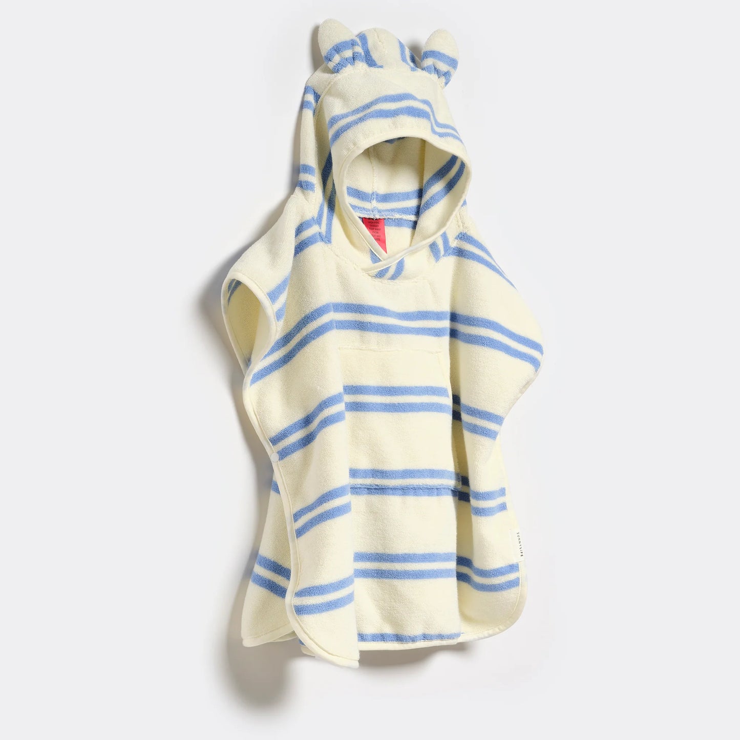 Kids Hooded Towel Sid the Seagull Blue Stripe