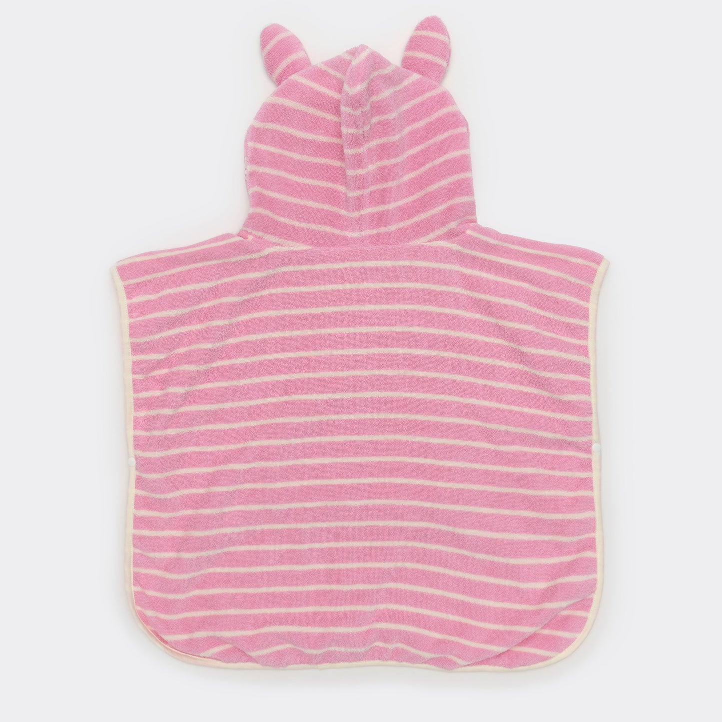 Kids Hooded Towel Cotton Candy Pink Stripe