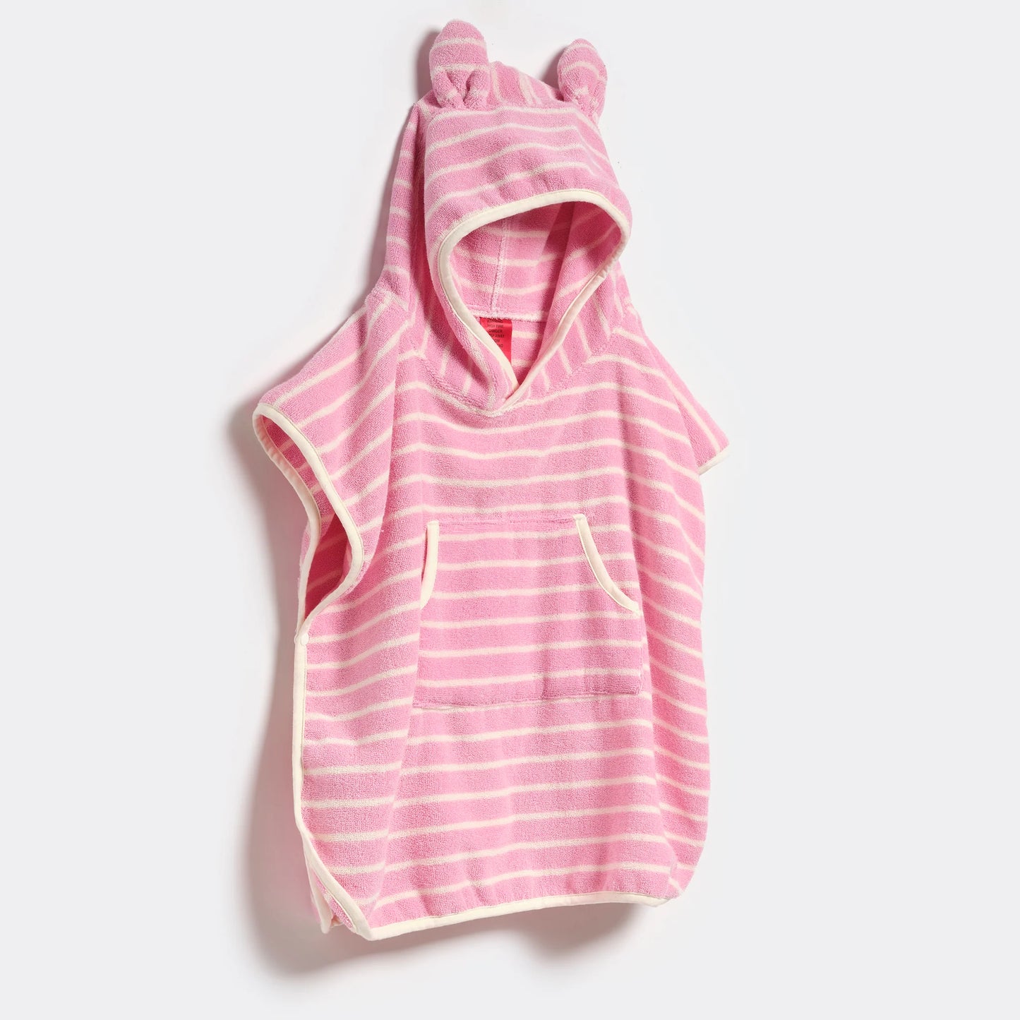 Kids Hooded Towel Cotton Candy Pink Stripe