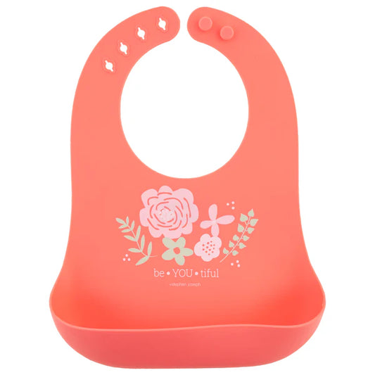 Silicone Bib Coral Flower