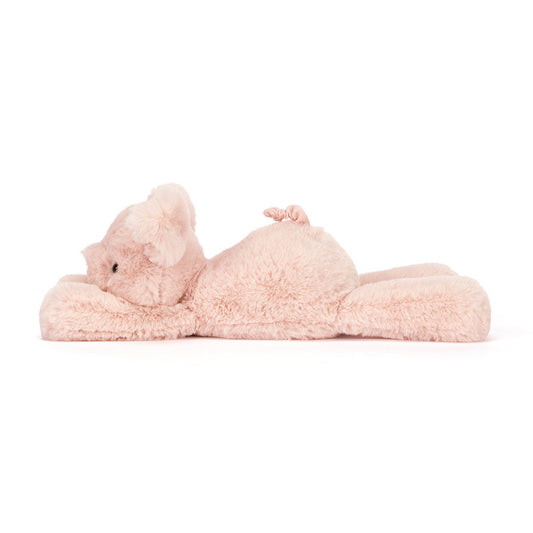 Pink plush toy on a white background