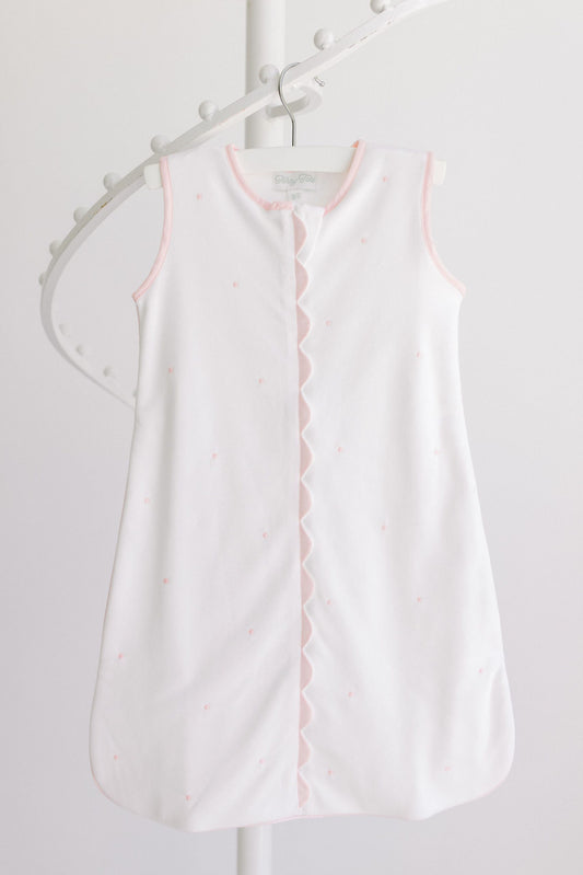Sleep Sack - Pink Embroidered Dots