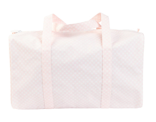 Apple of My Isla The Duffle Bag pink gingham