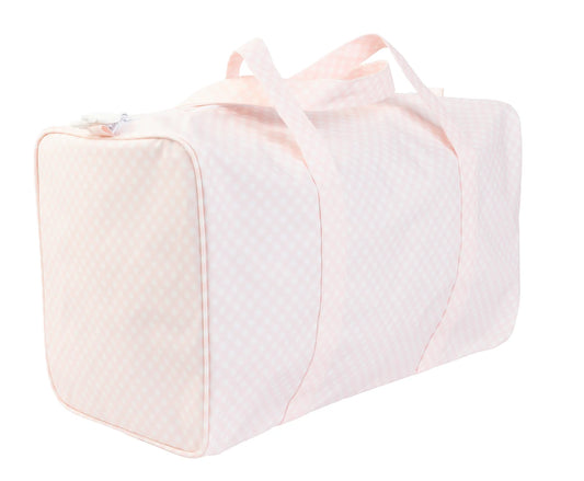 Apple of My Isla The Duffle Bag pink gingham
