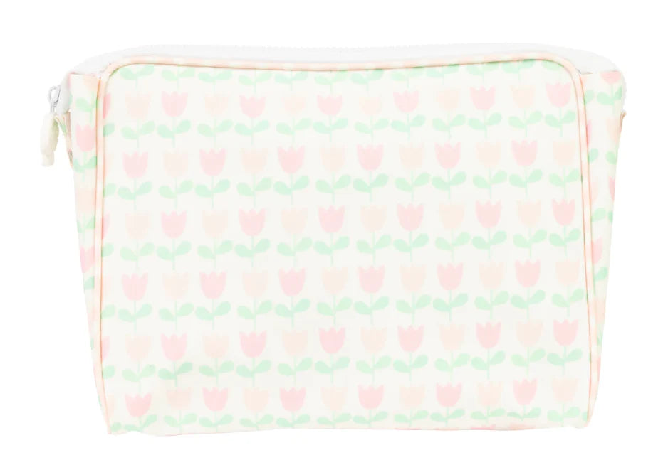 Apple of My Isla Large on the Go Bag Tulips print