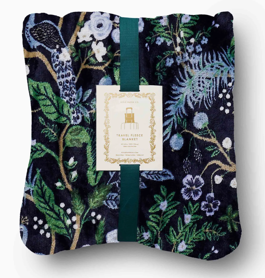 Peacock Travel Fleece Blanket