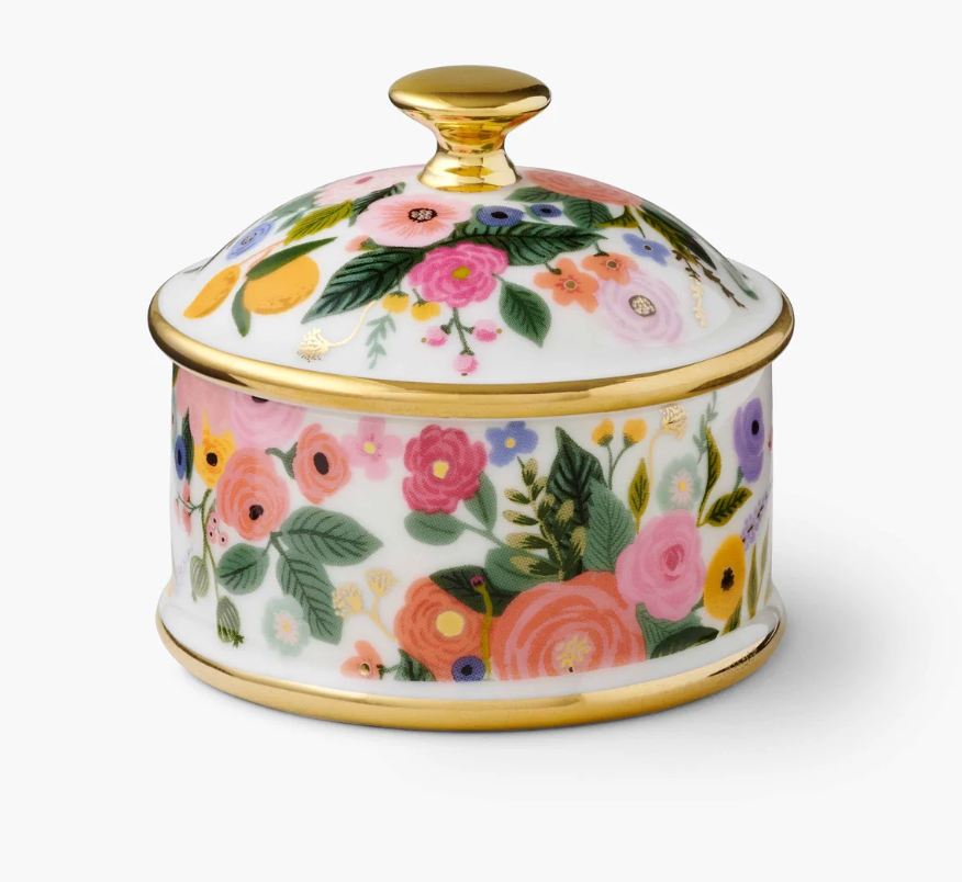 Garden Party Round Porcelain Box