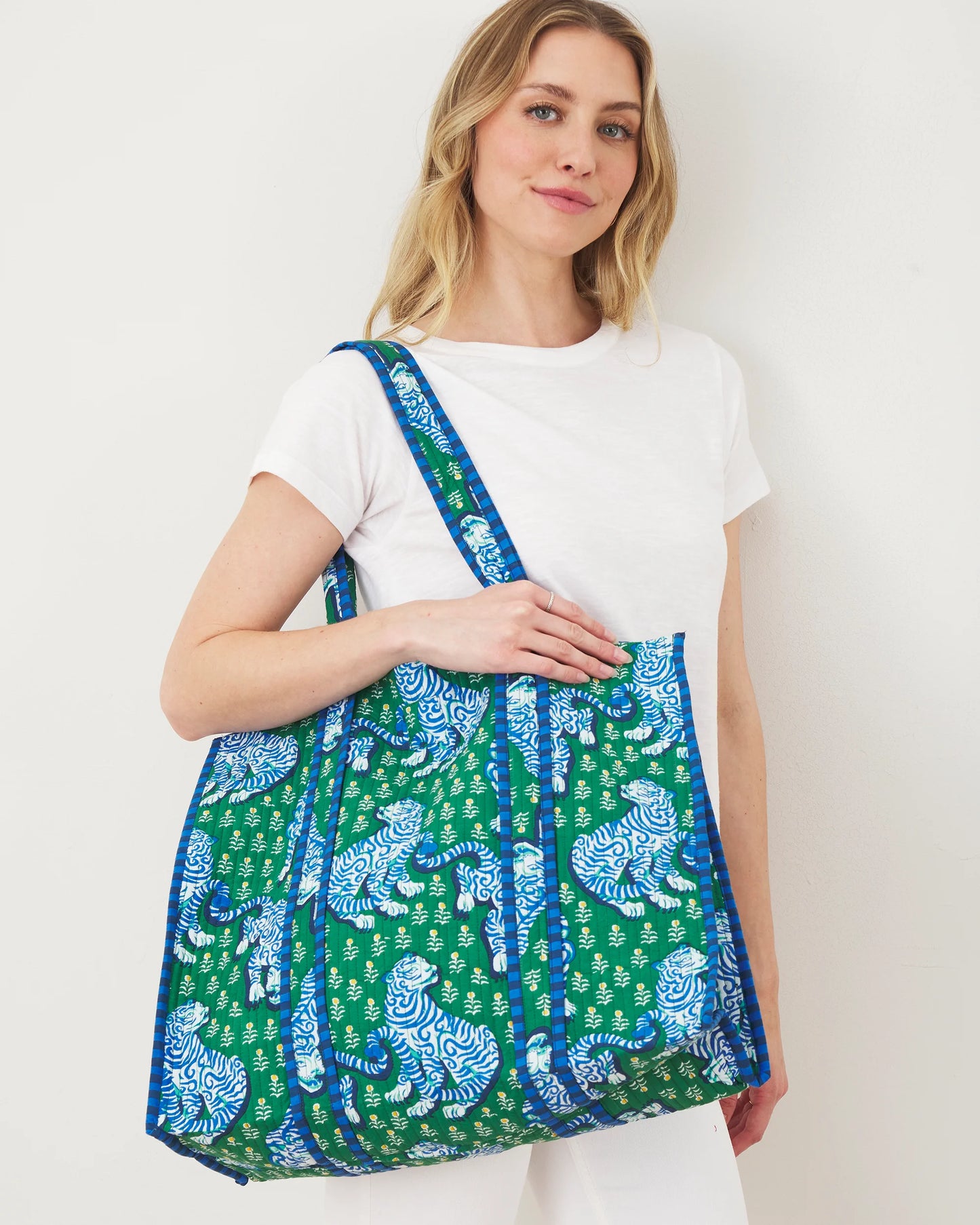 Tiger Queen Traveler Tote - Jade