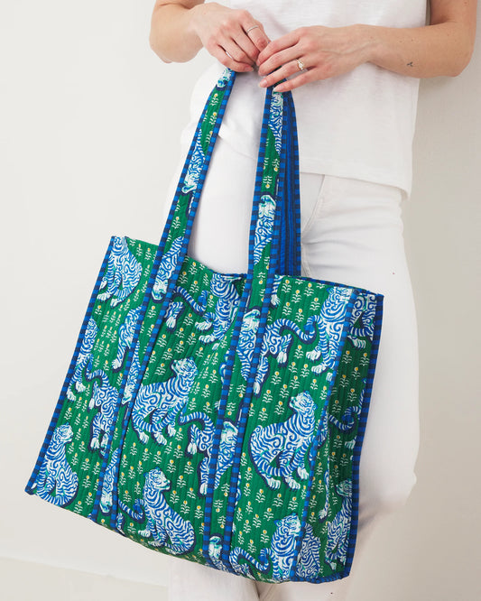 Tiger Queen Traveler Tote - Jade