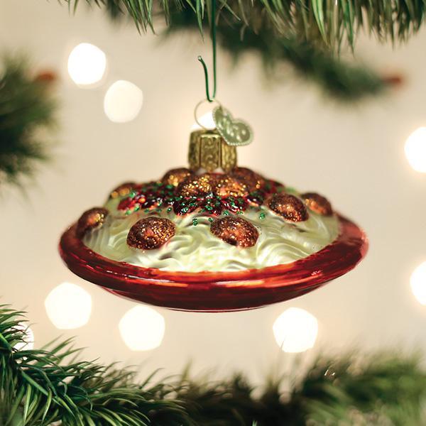 Old World Christmas Spaghetti and Meatballs Ornament Delicious-Looking and Adorable