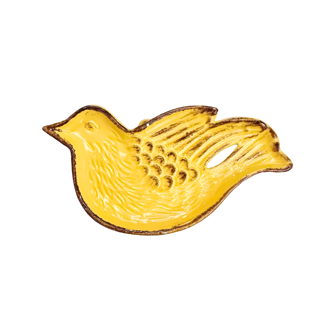 Cast Iron Bird Dish