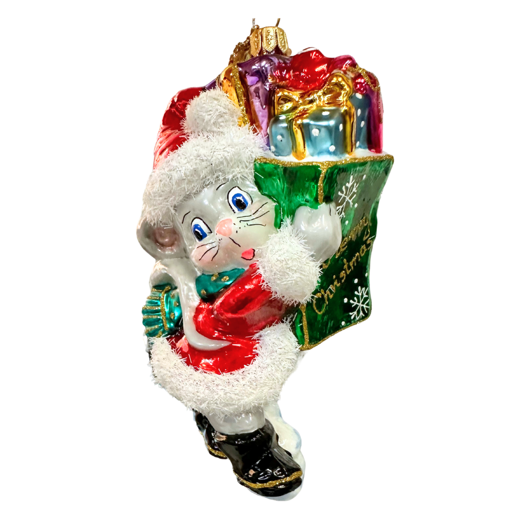 Huras Family Christmas Mouse with Christmas Presents Ornament