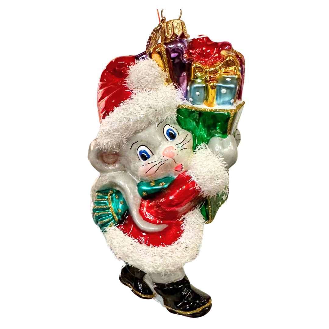Huras Family Christmas Mouse with Christmas Presents Ornament