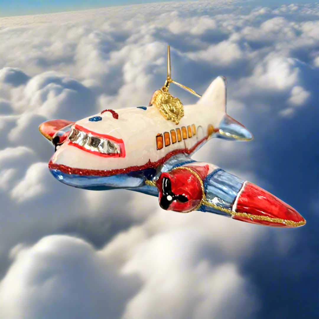 Huras Family North Pole Airlines Christmas Ornament
