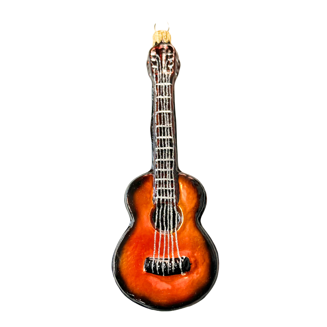 Glassic Acoustic Guitar glass Christmas ornament made in Poland