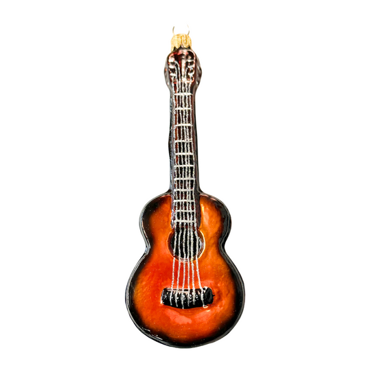Glassic Acoustic Guitar glass Christmas ornament made in Poland