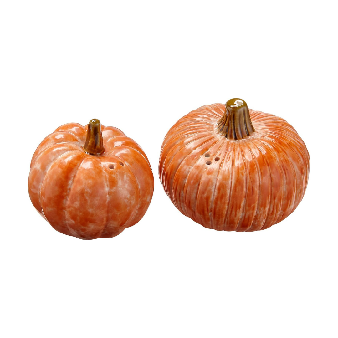 Oversized Rustic Pumpin salt and pepper shakers