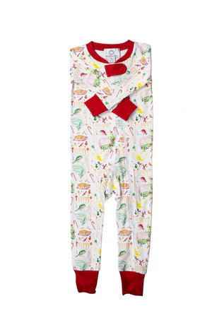The Proper Peony Sugarplum Christmas zipper PJ