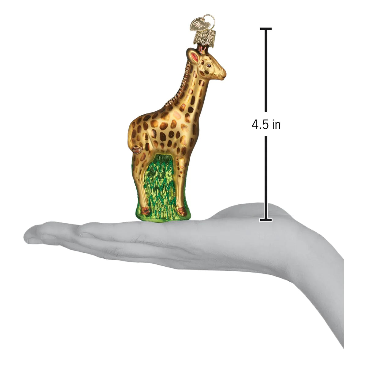 Old World Christmas Baby Giraffe ornament dimensions
