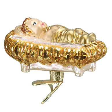 Baby Jesus In Manger Clip Ornament