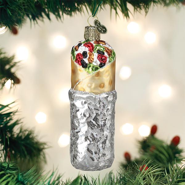 Old World Christmas Burrito glass ornament
