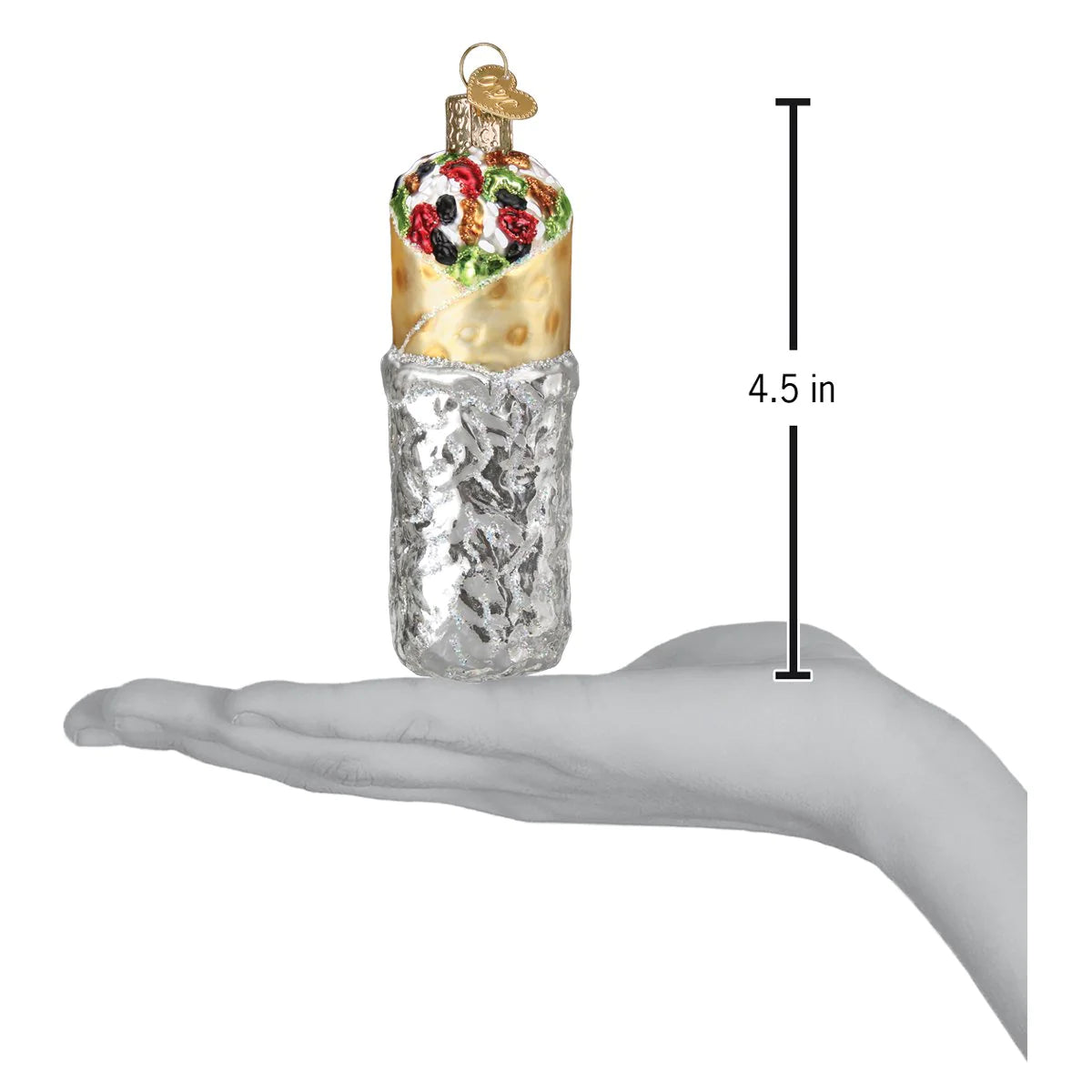 Old World Christmas Burrito glass ornament