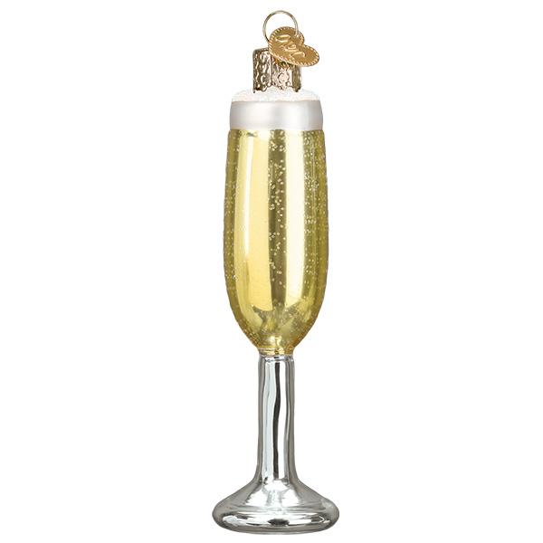 Old World Christmas Champagne Flute glass ornament